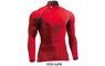 UAメタルコールドギアコンプレッションLSモックT RED/GPH