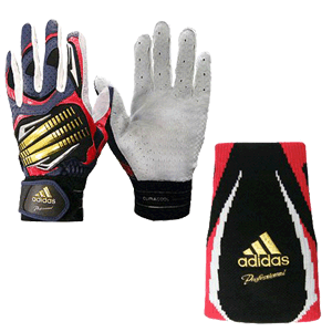 adidas Professional バッティンググラブ＆リストバンドセット 青木モデル