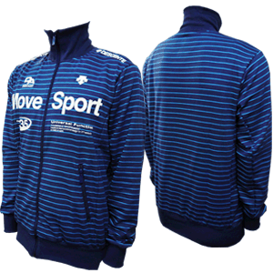 デサント move sport ボーダースウェットジャケット